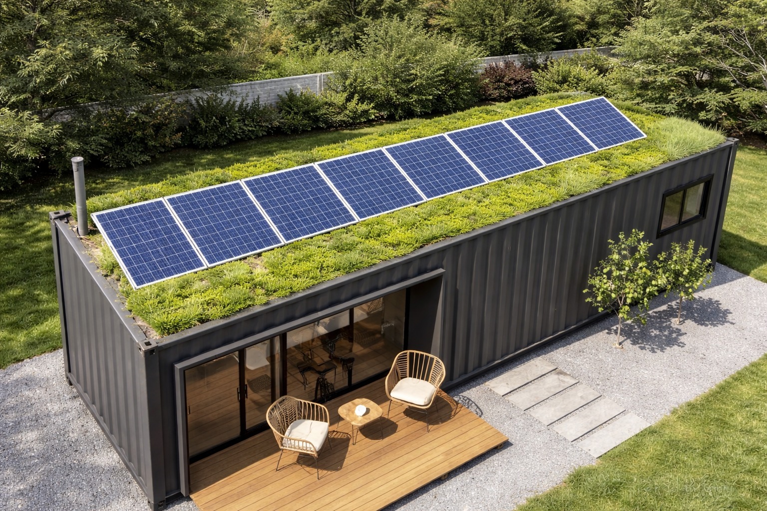 Modelo 30 m² — Render exterior