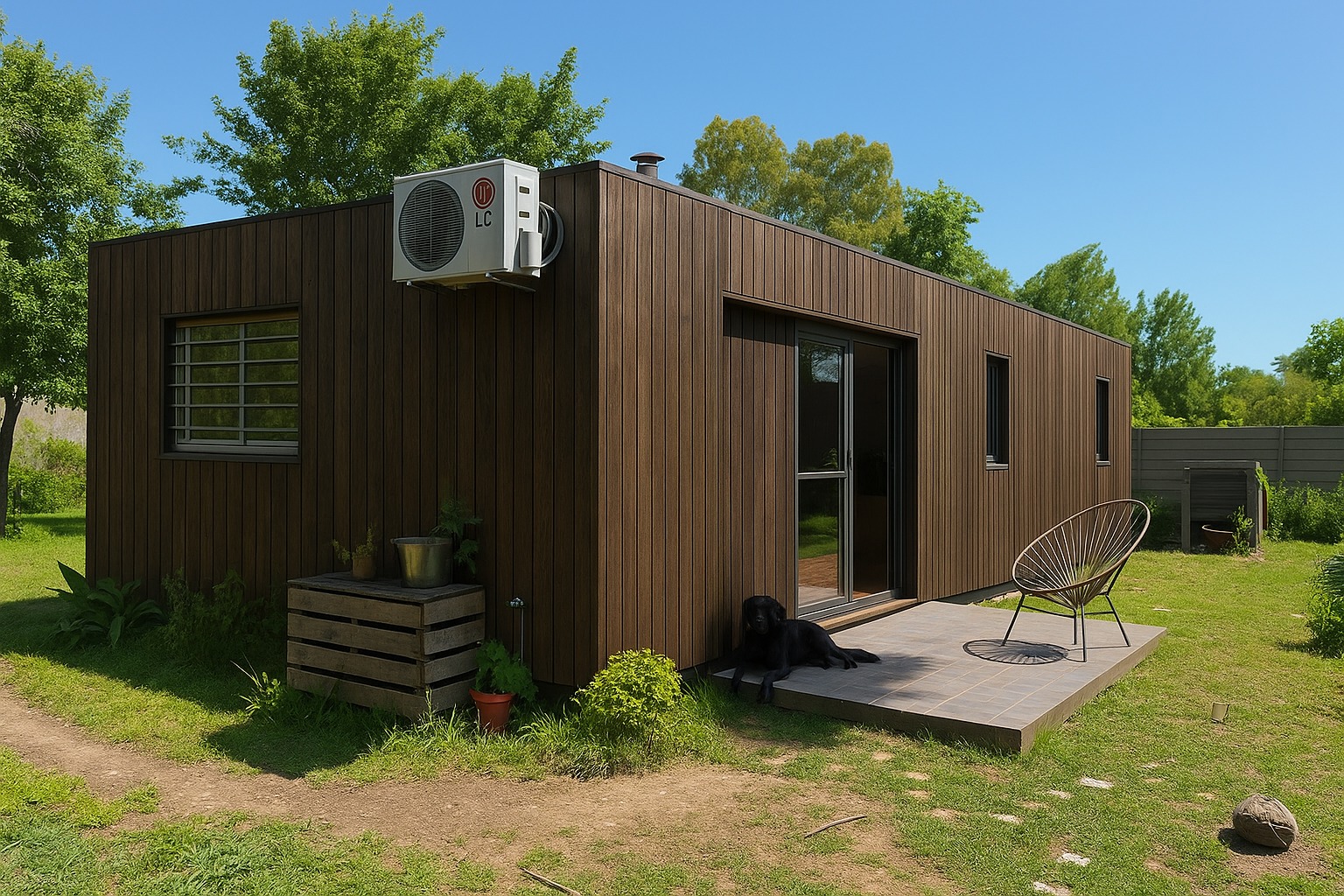 Modelo 60 m² — Render exterior